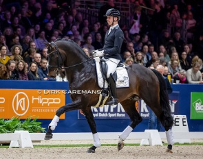 Bart Veeze on Pina Colada in the 2025 KWPN Stallion Competition Finals :: Photo © Dirk Caremans