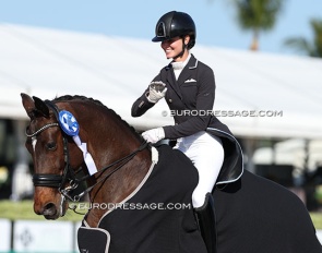 Hannah Bressler Jaques and Jim win the Lovsta Future Challenge qualifier at the 2025 CDI-W Wellington :: Photos © Astrid Appels