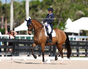 Kasey Perry-Glass and Heartbeat WP at the 2025 Global Dressage Festival in Wellington in their first Grand Prix together :: Photos © Astrid Appels