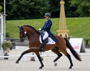 Spanish Olympic team candidate riding for selection scores at the 2024 CDI Jardy :: Photo © Lily Forado