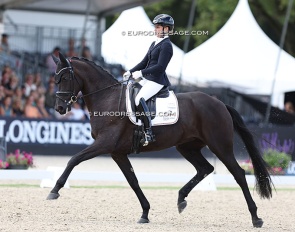 Lydia Jordan and Shakeela at the 2024 World Young Horse Championships :: Photo © Astrid Appels