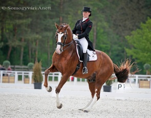 Dutch team rider Thamar Zweistra competing at the CDI-W Pilisjaszfalu :: Photo © Anett Somogyvari