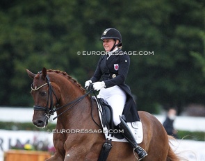 Fie Skarsoe and Coco Island OLD at the 2021 World Young Horse Championships in Verden :: Photo © Astrid Appels