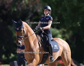 Ruby Hughes and Classic Goldstrike at the 2023 European Junior Riders Championships in Kronberg :: Photo © Astrid Appels