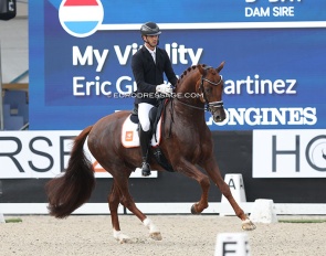 Eric Guardia Martinez and My Vitality at the 2023 World Young Horse Championships :: Photo © Astrid Appels