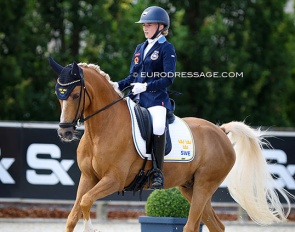 Josefine Lindstedt and Falco at the 2024 European Pony Championships :: Photo © Astrid Appels