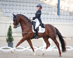 Ruby Hughes and Fire Kracka at the 2025 CDI Aachen Festival 4 Dressage :: Photo © Astrid Appels