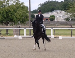 Belgian Olympian Flore de Winne on the Westfalian stallion Eleven at the first German WCYH selection trial in Warendorf