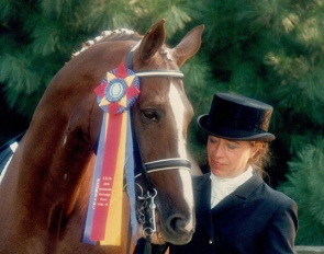 Mary Alice Malone and KWPN stallion Roemer in 1988 :: Photo © Susan Sexton