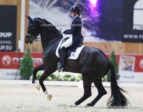 Britney de Jong and Caramba at the 2020 CDI Lier when she was still competing in the able bodied Young Riders division :: Photo © Astrid Appels