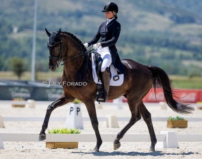 Spanish based Georgian rider Mariam Gurtskaya on the Trakehner Kwahu at the 2025 CDN Ruta de la Cerdanya :: Photo © Lily Forado