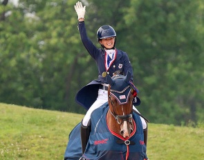 Lexie Kment and Gatino van Hof Olympia win individual test gold at the 2025 North American Young Riders Championships :: Photos © US Equestrian