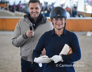 Andreas Helgstrand and Isabell Werth at a masterclass at Helgtrand USA in January 2024 :: Photo © Carmen Franco