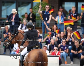 Katharina Hemmer and Denoix PCH put Germany in the lead for the team medals at the 2025 European Dressage Championships :: Photo © Astrid Appels
