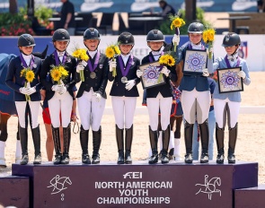 The Children Team Podium at the 2025 North American Children Championships :: Photos © US Equestrian