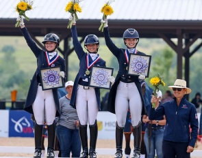 Team Region 4 wins gold at the 2025 North American Young Riders Championships :: Photos © US Equestrian
