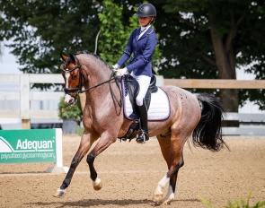 Samantha MacDonald and Candy Crush win the Pony Division at the 2025 U.S. Dressage Championships :: Photo © US Equestrian