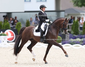 Helen Langehanenberg and Golden Romance Malleret PS at the 2023 CDIO Aachen :: Photo © Astrid Appels