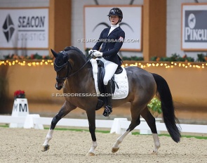 Nora Feldmann and Beauty W at the 2023 CDI Kronenberg Indoor :: Photo © Astrid Appels