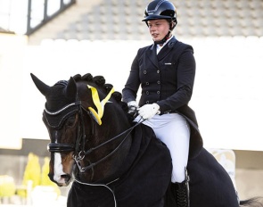 Ann-Christin Wienkamp and Imposant MC winning the two Grand Prix classes held at the 2025 CDN Aachen Campus show 