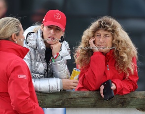 Andrina and Dominique Suter at the 2025 CDIO Lier. Suter won double gold at the Swiss Young Horse Championships :: Photo © Astrid Appels