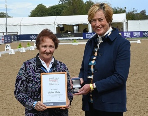 Claire Moir (right) receives the BD Medal of Honour :: Photo © Kevin Sparrow