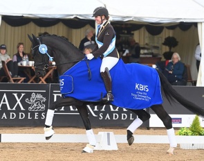 Becky Moody and Raver TC win the 4-year old division at the 2025 British Young Horse Championships :: Photos © Kevin Sparrow