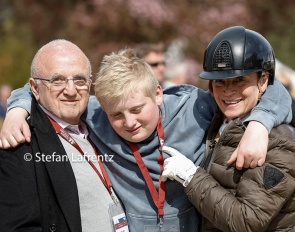 Wolfgang Urban, Frederik and Isabell Werth at the 2022 CDI Hagen :: Photo © Stefan Lafrentz