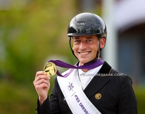 Belgian Justin Verboomen scored double gold at the 2025 European Dressage Championships in Crozet :: Photo © Astrid Appels