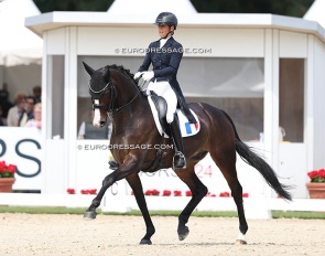 Maxime Collard and Applicat Prazan's Fiadora at the 2025 World Young Horse Championships :: Photo © Astrid Appels