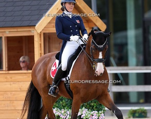 Emily Weseloh on Be Happy (by Brisbane x De Niro) at the 2024 European Junior Riders Championships :: Photo © Astrid Appels