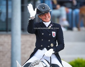 Fie Skarsoe at the 2025 European Dressage Championships in Crozet :: Photo © Astrid Appels