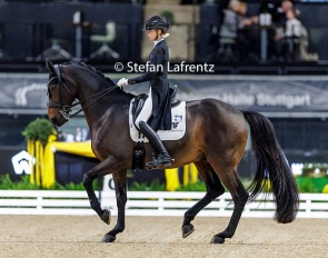 Simone Pearce and Will Marq in the 4* Grand Prix at the 2025 CDI-W Stuttgart :: Photo © Stefan Lafrentz