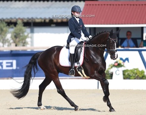 Lilli Ochsenhofer and Sanibel at the inaugural European Children Championships in Vidauban in 2015 :: Photo © Astrid Appels