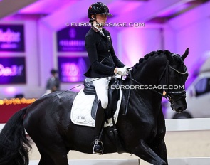 German Children rider Linda Schuchmann  on Figo de Halliers at the 2025 CDI Kronenberg Indoor :: Photo © Astrid Appels