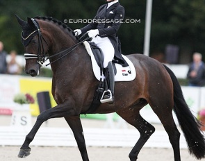 Beata Stremler and Fürstin Bea at the 2021 World Young Horse Championships :: Photo © Astrid Appels