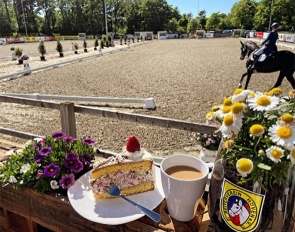 The dressage arena at the Hoeven riding club where the 2026 Oldenburg young horse championships will take place