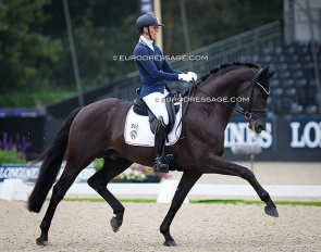 Stefanie Ahlert and Glamdale WP at the 2024 World Young Horse Championships :: Photo © Astrid Appels
