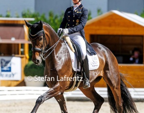 Claire-Louise Averkorn on Fides at the 2025 Bundeschampionate :: Photo © Stefan Lafrentz