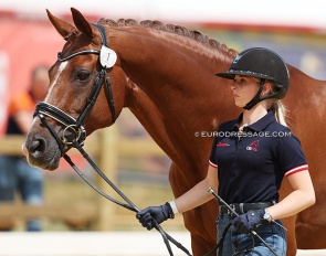 Florentina Jöbstl and Bodyguard at the 2025 European Young Riders Championships :: Photo © Astrid Appels