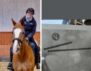 Sophie Ludvigsen on Blue Hors Zepter. Back in the saddle since her accident