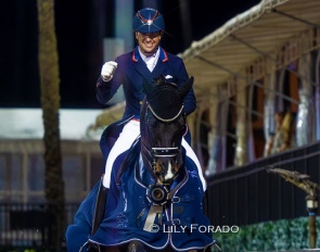 Christian Simonson and Indian Rock win the 2025 CDI-W Wellington :: Photo © Lily Forado
