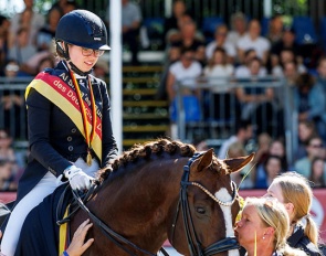 Ann-Katrin Lachemann and Sky at the 2025 Bundeschampionate :: Photo © Stefan Lafrentz
