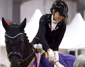 Karen Blythe and Stryker K win the 2026 Australian Young Horse Championships