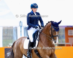 Jonna Aaltonen and SWB gelding Laxton for U (by Bocelli x Zuidenwind) at the 2025 European Para Championships :: Photo © Silke Rottermann