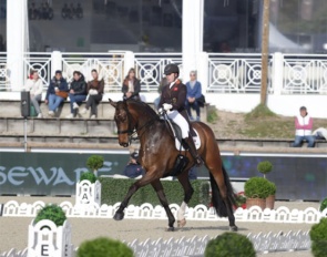 Becky Moody and Jagerbomb won the 5* at the 2025 CDI Fontainebleau :: Photo © PSV