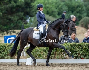 Pia Garrelius on Helium at the 2018 Trakehner Championships :: Photo © Stefan Lafrentz