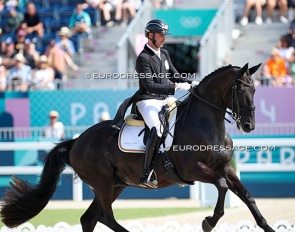 Domien Michiels and Intermezzo van het Meerdaalhof at the 2024 Olympic Games :: Photo © Astrid Appels