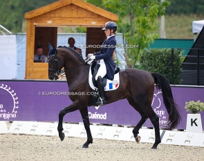 Anne Sophie Serre and Jibraltar de Massa at the 2025 European Championships in Crozet :: Photo © Astrid Appels