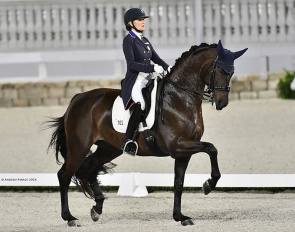 Ashley Holzer and Hawtins San Floriana at the 2026 U.S. Dressage Championships :: Photo © Andrew Ryback